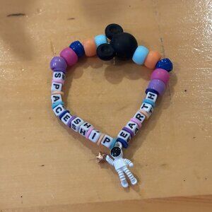 Handmade Spaceship Earth Inspired Beaded Friendship Bracelet